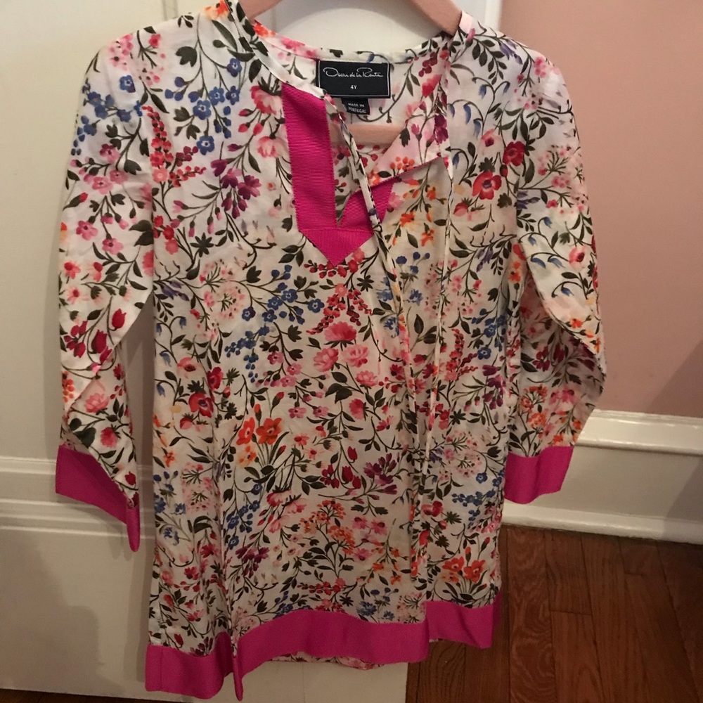 Oscar de la renta girls cover up tunic dress 4t 4y